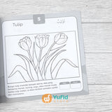 BUKU AYO MEWARNAI TEMA BUNGA DAN SAYUR SERI 4 (AT-TUQA KIDS)