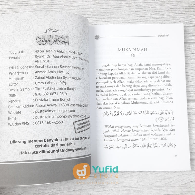 Buku Sunnah-Sunah Setelah Kelahiran (Pustaka Imam Bonjol) – Yufid Store ...