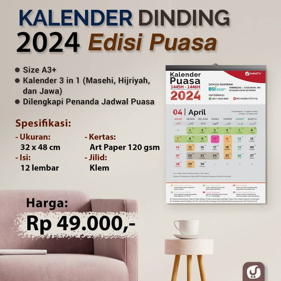 KALENDER DINDING YUFID 2024 EDISI PUASA - UKURAN A3