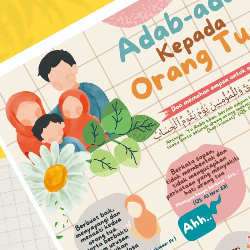 POSTER ADAB KEPADA ORANG TUA (KUN SHOLIHAN) – Yufid Store Toko Muslim