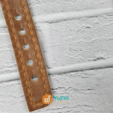 Jam Tangan Yufid.TV Logo Warna Dasar Hitam Strap Cokelat Diameter 45