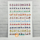 Poster Belajar Angka 1-100 Dilengkapi Gambar