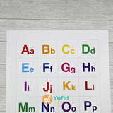 Poster Belajar Huruf Abjad A-Z Kapital Dan Kecil