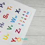 Poster Belajar Huruf Abjad A-Z Kapital Dan Kecil