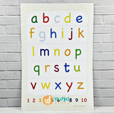 Poster Belajar Huruf Abjad Kecil Dan Angka