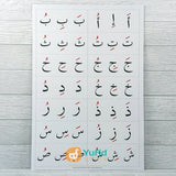 Poster Hijaiyah Harokat Hitam Putih