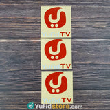 Sticker Yufid TV Merah Putih Persegi