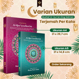 Mushaf Al-Qur'an Custom Nama Ukuran A4 Tipe Terjemah Perkata (King Salman)