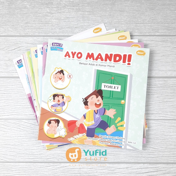 BUKU SERI 2 ZAID & HANA - MENGAJARKAN ADAB SEHARI-HARI ANAK SECARA ISLAMI - SET 10 BUKU (AHLAN)