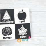 BUKU BAYI 0+ TAHUN - CONTRAST BABY BOOK BERDASARKAN RISET AHLI (PUSTAKA QURAN SUNNAH)