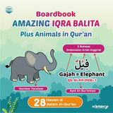 BUKU BOARD BOOK AMAZING IQRA BALITA 1 PLUS ANIMALS IN QUR'AN (KINSKY)