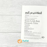 BUKU SAKU SHALAT LEBIH BAIK DARIPADA TIDUR (PUSTAKA IBNU UMAR)