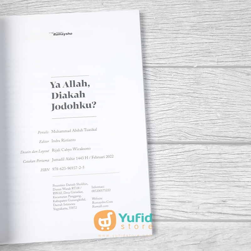 BUKU YA ALLAH DIAKAH JODOHKU (RUMAYSHO) – Yufid Store Toko Muslim