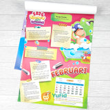 KALENDER DINDING ANAK 2026 JAGA KESEHATAN - 365 HARI HIDUP SEHAT DAN CERDAS (AHLAN)