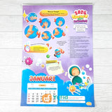 KALENDER DINDING ANAK 2026 JAGA KESEHATAN - 365 HARI HIDUP SEHAT DAN CERDAS (AHLAN)