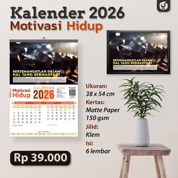 KALENDER DINDING YUFID 2026 MOTIVASI HIDUP