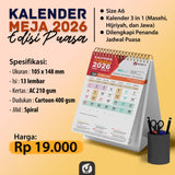 KALENDER MEJA YUFID 2026 EDISI PUASA - UKURAN A6 (PRE ORDER)