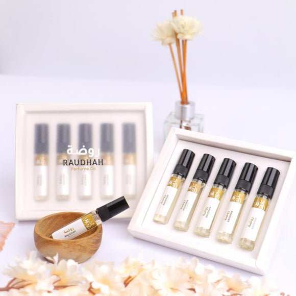 KING SALMAN PARFUM RAUDHAH TRAVEL SET ISI 5 BOTOL