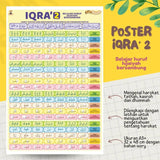 POSTER IQRA' 2 - BELAJAR HURUF HIJAIYAH BERSAMBUNG (KUN SHOLIHAN)
