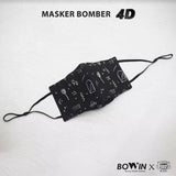 Bowin Masker Anak Bomber 4D Black Kids