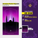 King Salman Premium Pocket Sajadah Custom Nama Ukuran Medium (King Salman)