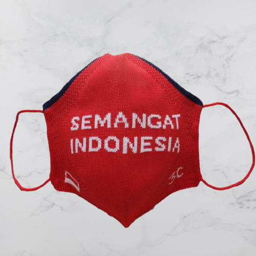 Masker Knitt 3C Semangat Indonesia - Merah