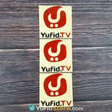 Sticker Yufid TV Merah Hitam Persegi