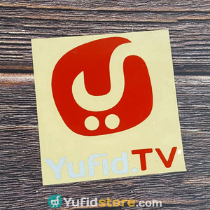 Sticker Yufid TV Merah Putih Persegi